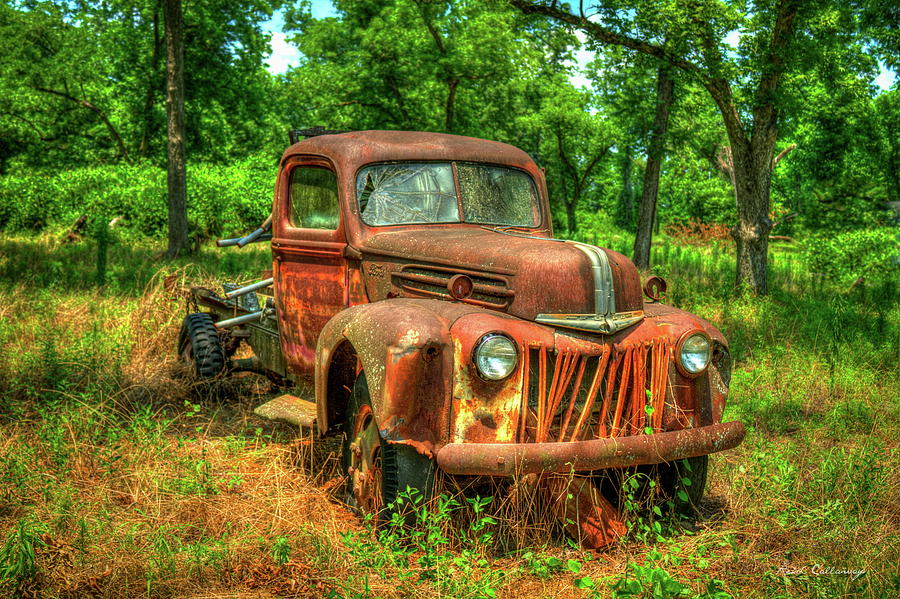 Rusty Gold 1947 Ford Stakebed Truck Art Photograph by Reid Callaway
