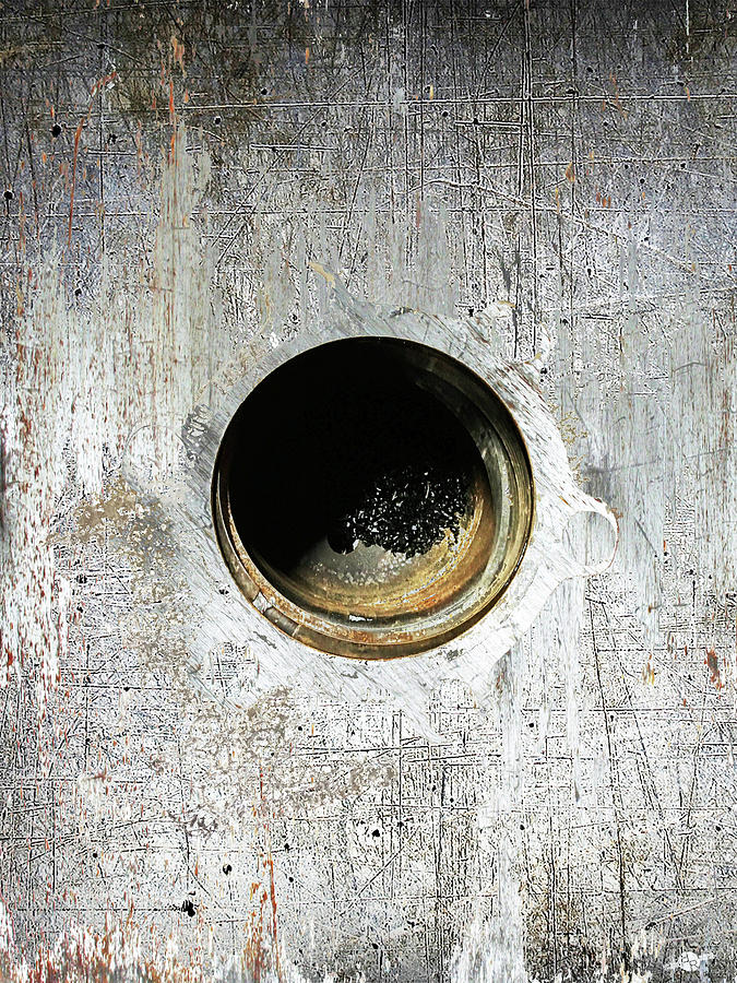 Rusty Hole Mixed Media by Tony Rubino