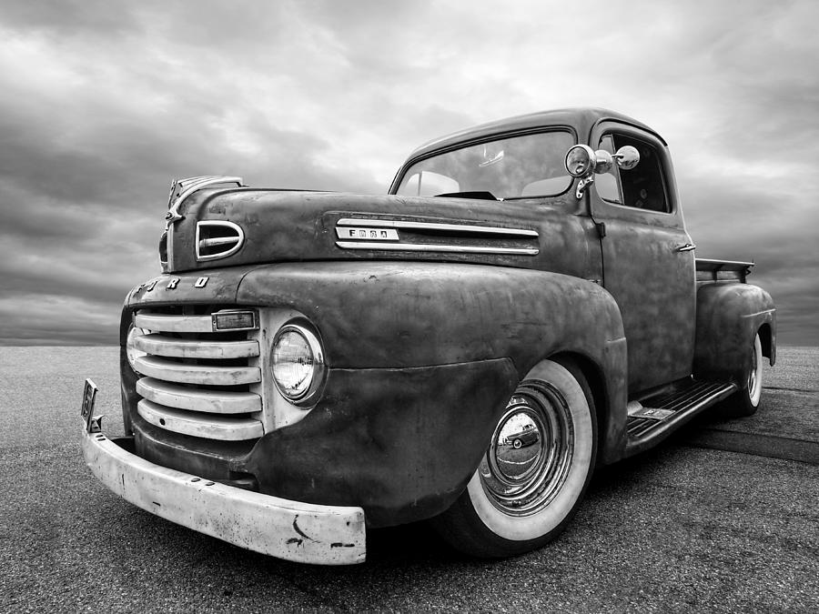 Rusty Jewel in Black and White - 1948 Ford Photograph by Gill Billington