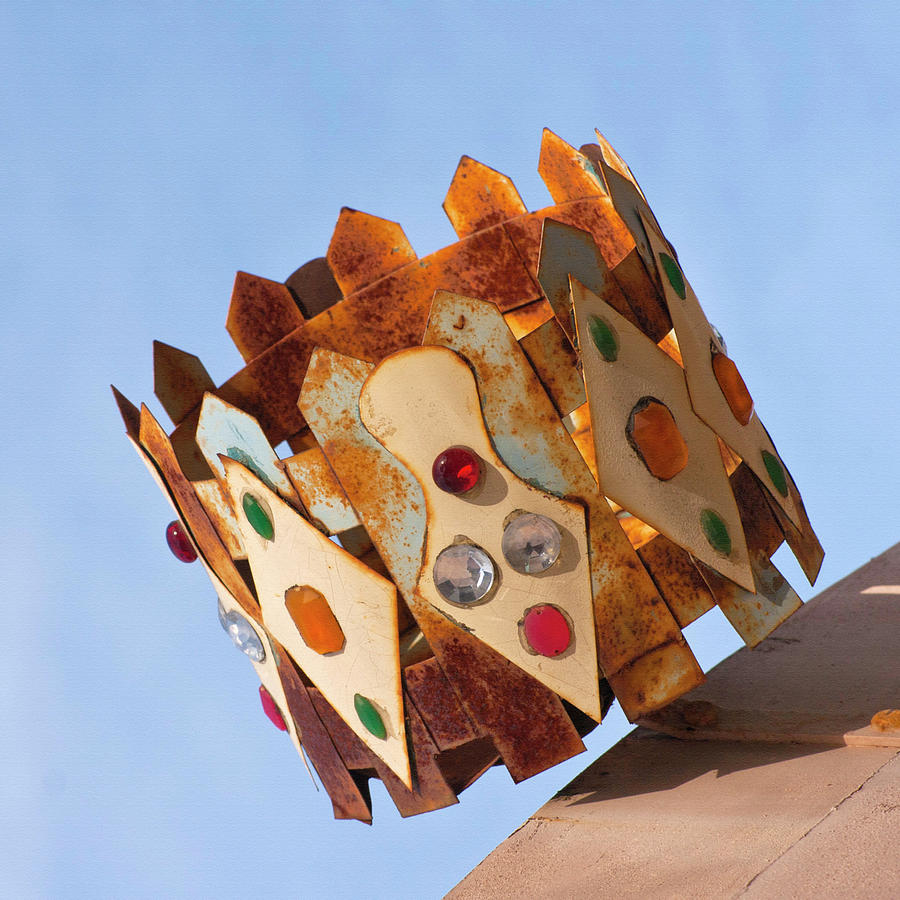 Solvang Photograph - Rusty Jeweled Crown by Art Block Collections