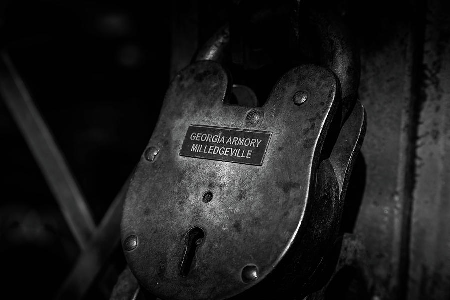 Rusty Lock in BW Photograph by Doug Camara