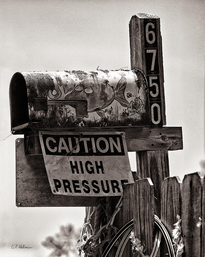 Rusty Mailbox - Sepia Photograph by Christopher Holmes