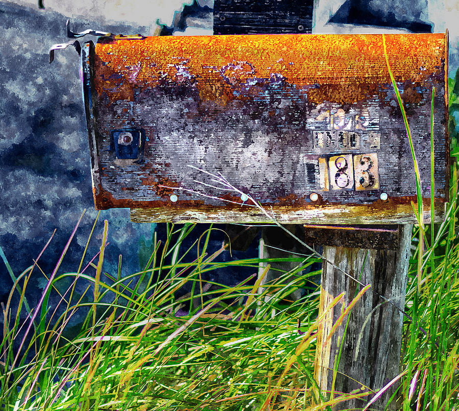 Rust Painting - Rusty Mailbox by Rick Mosher