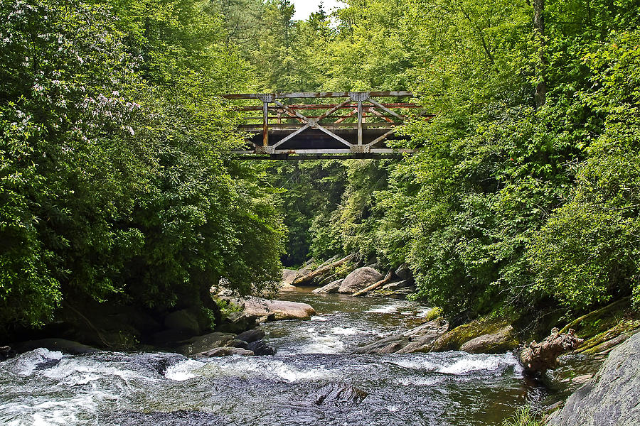 Rusty Old Bridge Over Mountain Stream Photograph by Michael Whitaker