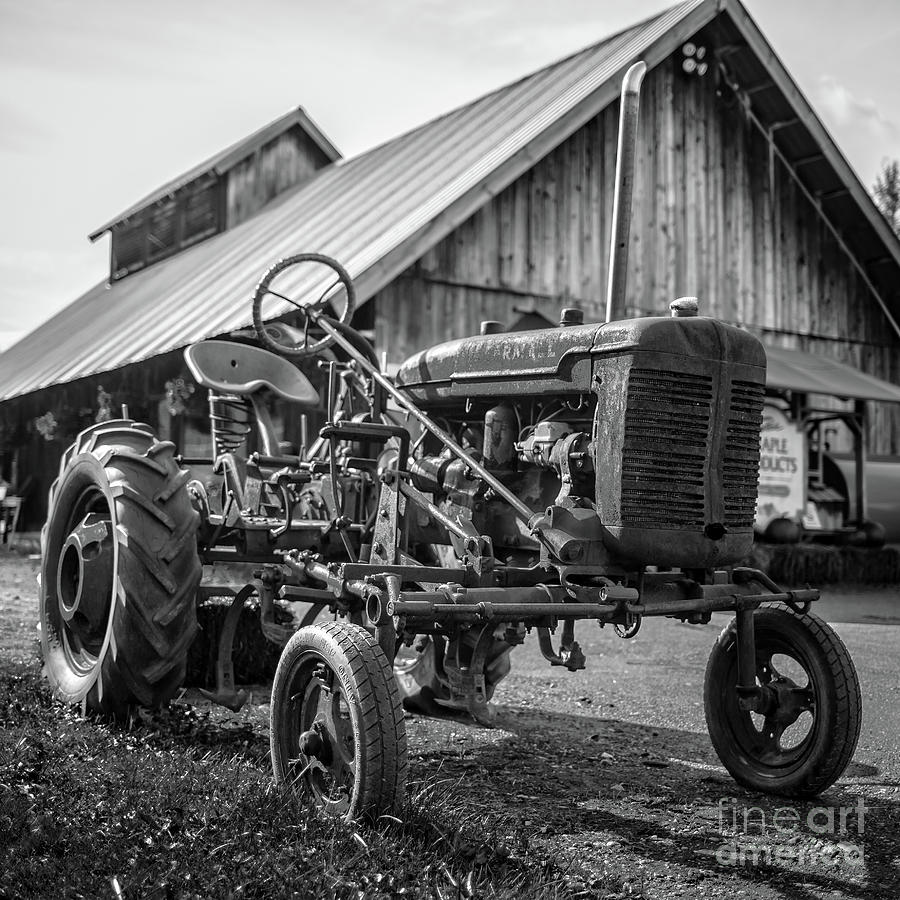 Rusty old Farmall Tractor Stowe Vermont Photograph by Edward Fielding