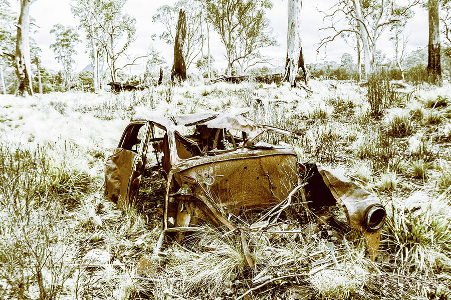 Rusty old Holden car wreck  Photograph by Jorgo Photography