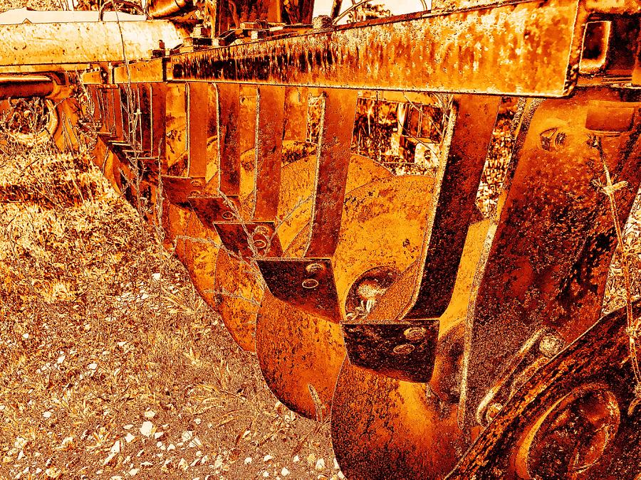 Rusty Plow, Metallic Digital Art by Maxwell Krem