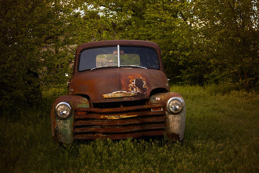 Rusty Red Chevy Photograph by Toni Hopper