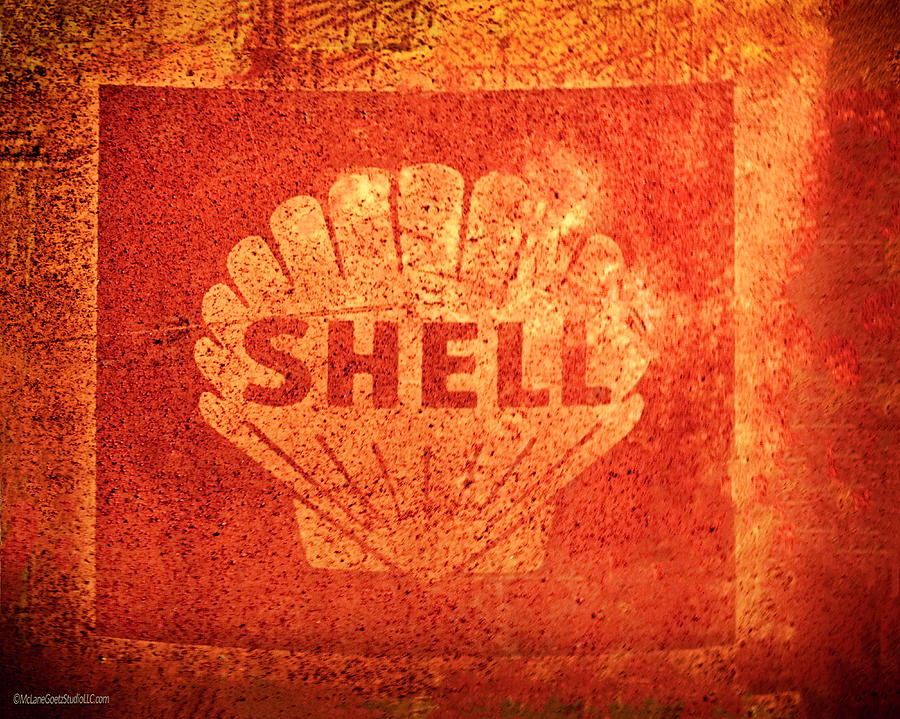 Rusty Shell Oil Sign Photograph by LeeAnn McLaneGoetz McLaneGoetzStudioLLCcom