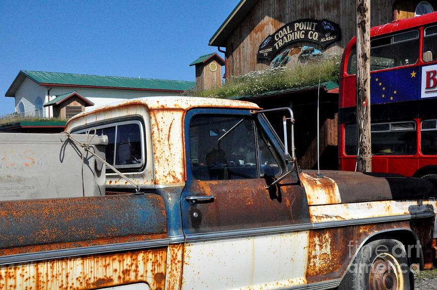 Rusty Truck in Homer Alaska Photograph by Tatyana Searcy