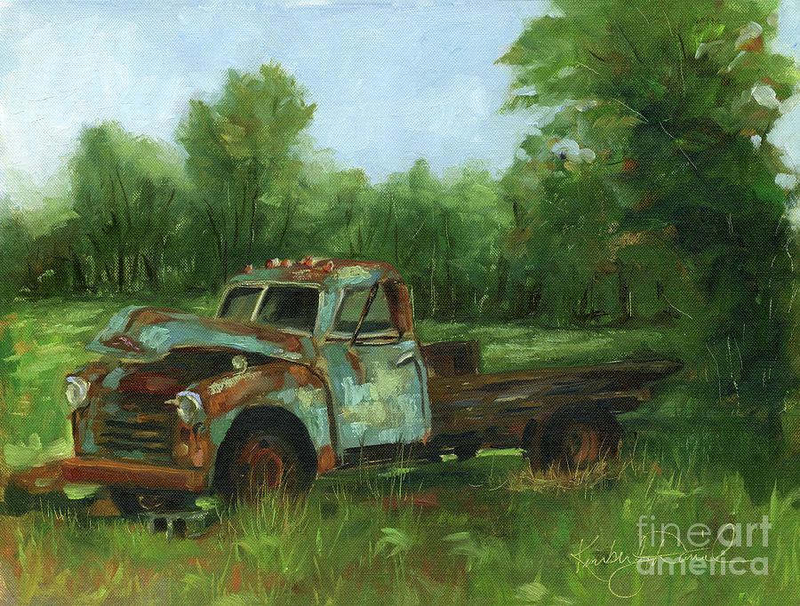 Rusty Truck Painting by Kimberly Daniel
