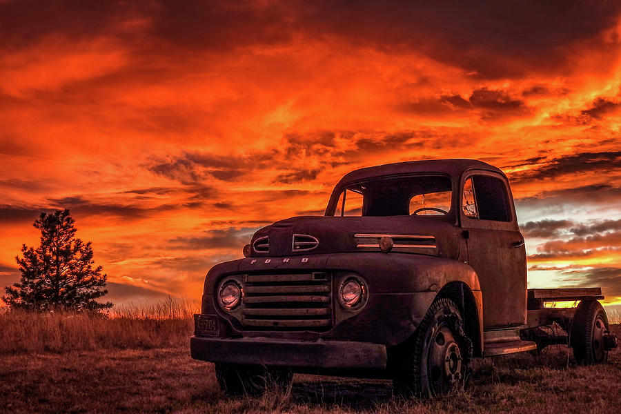 Rusty Truck Sunset Photograph by Dawn Key