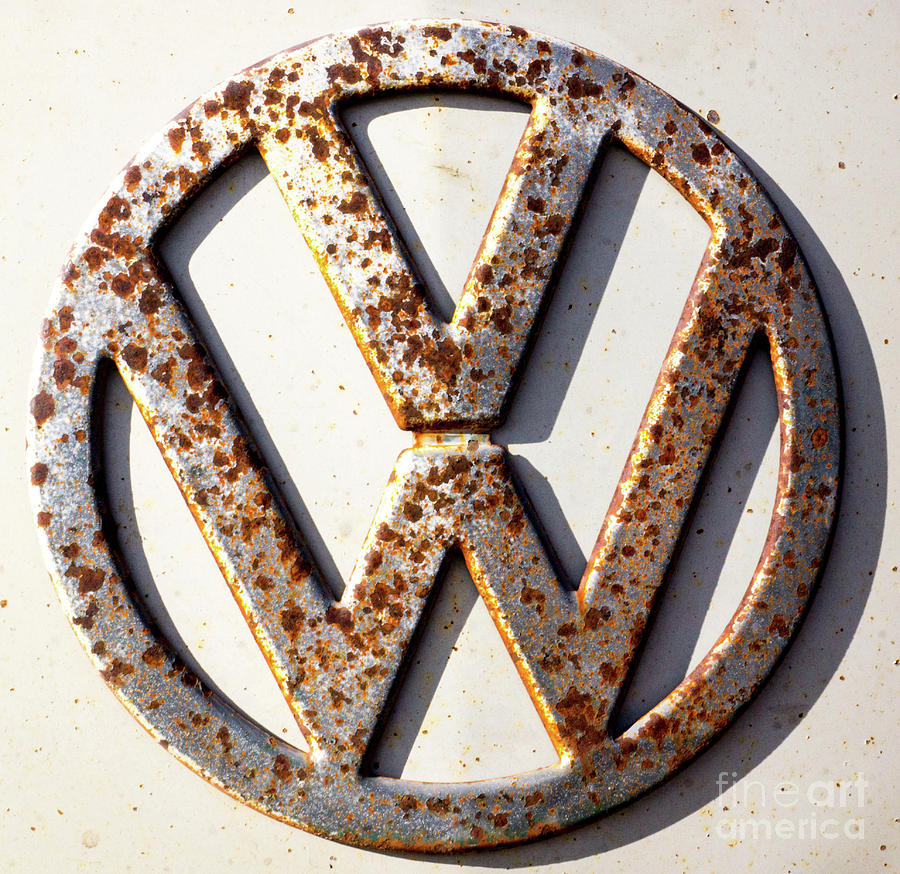 Vintage VW Sign Photograph by Tina Hailey