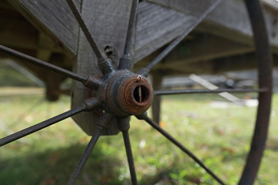 Rusty Wagon Wheel Photograph by Doug Ash