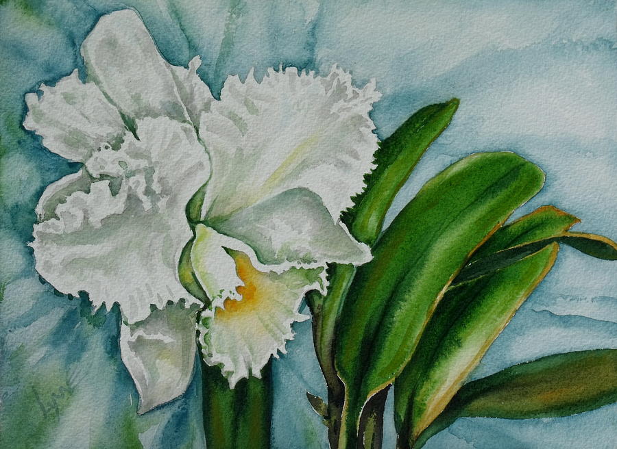 Ruths Orchid Painting by Lynne Haines