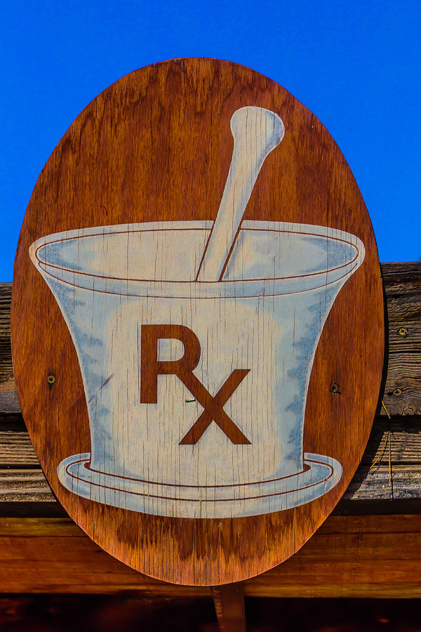 Sign Photograph - RX Sign by Garry Gay