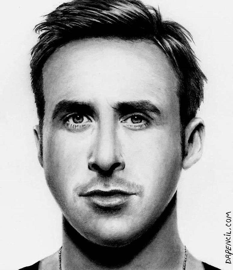 Ryan Gosling  Drawing by Rick Fortson