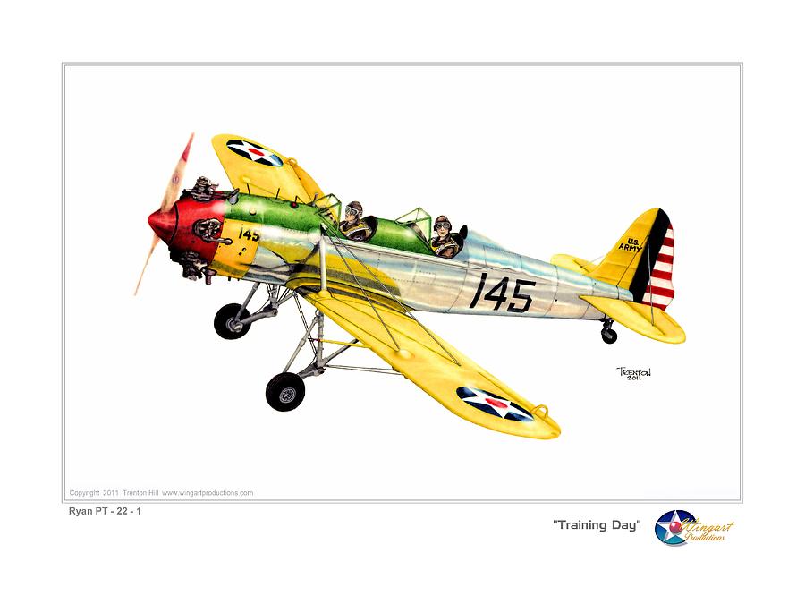 Pt 22 Drawing - Ryan PT-22 Trainer by Trenton Hill