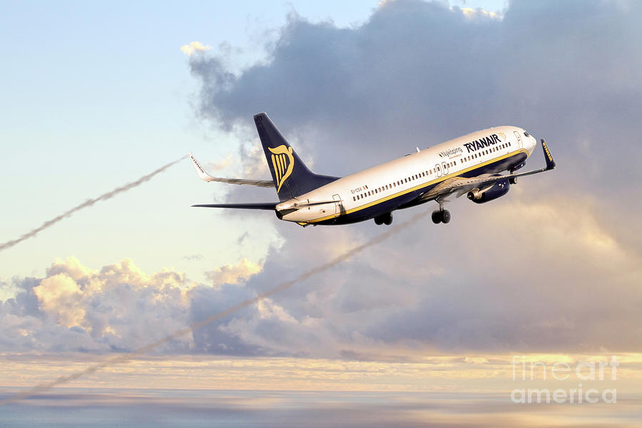 Ryanair Boeing 737 Digital Art by Airpower Art