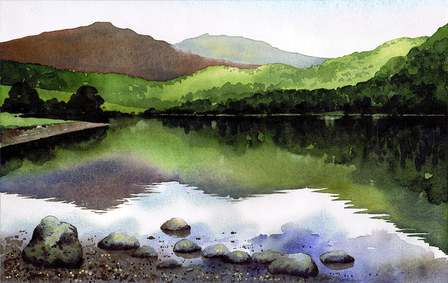 Rydal Water Painting by Paul Dene Marlor