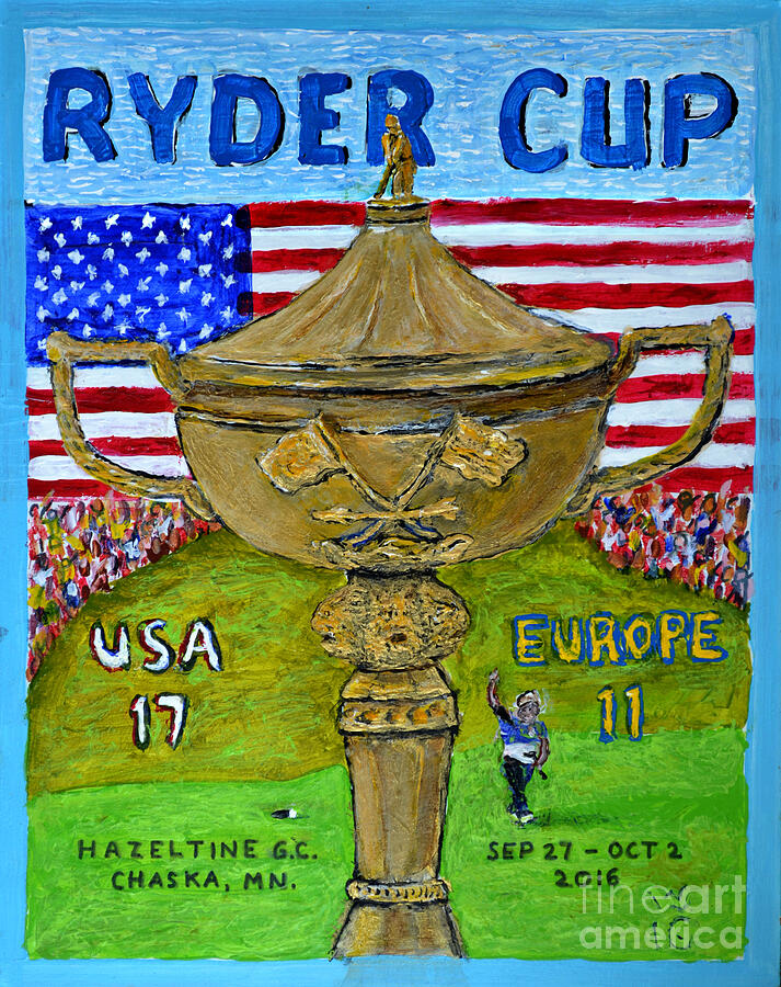 Ryder Cup 2016 Painting by Richard Wandell