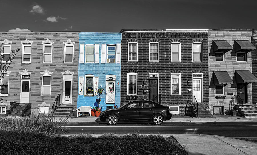 S Baltimore Row Homes - Color Select Photograph by Brian Wallace