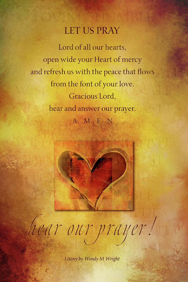 S H Litany Closing Prayer 2 Digital Art by Terry Davis