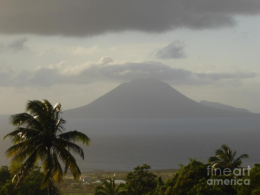 Saba seen from St. Kitts Photograph by Margaret Brooks