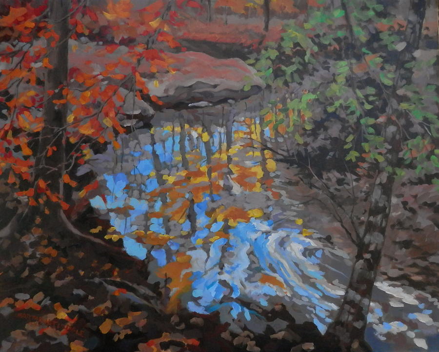 Sabbath Creek Autumn Painting by Martha Tisdale