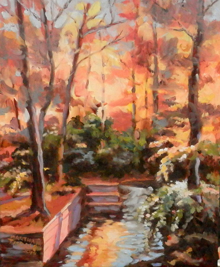 Sabbath Creek Golden Hour Painting by Martha Tisdale
