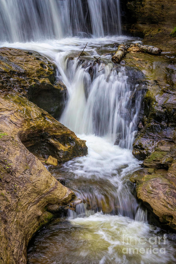 Sable Falls Close Up Photograph by Karen Jorstad
