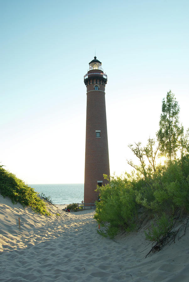 Sable Point Trail And Lighthouse Photograph By Michael Peychich - Fine ...