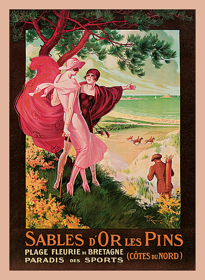 Sables dOr les Pin Painting by Henry Le Monnier