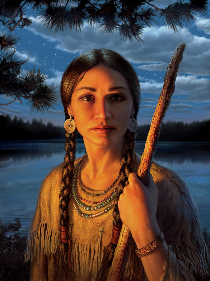Sacagawea Digital Art by Mark Fredrickson