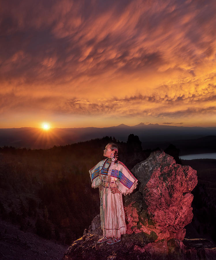 Sunset Photograph - Sacagawea Sunset by Christian Heeb