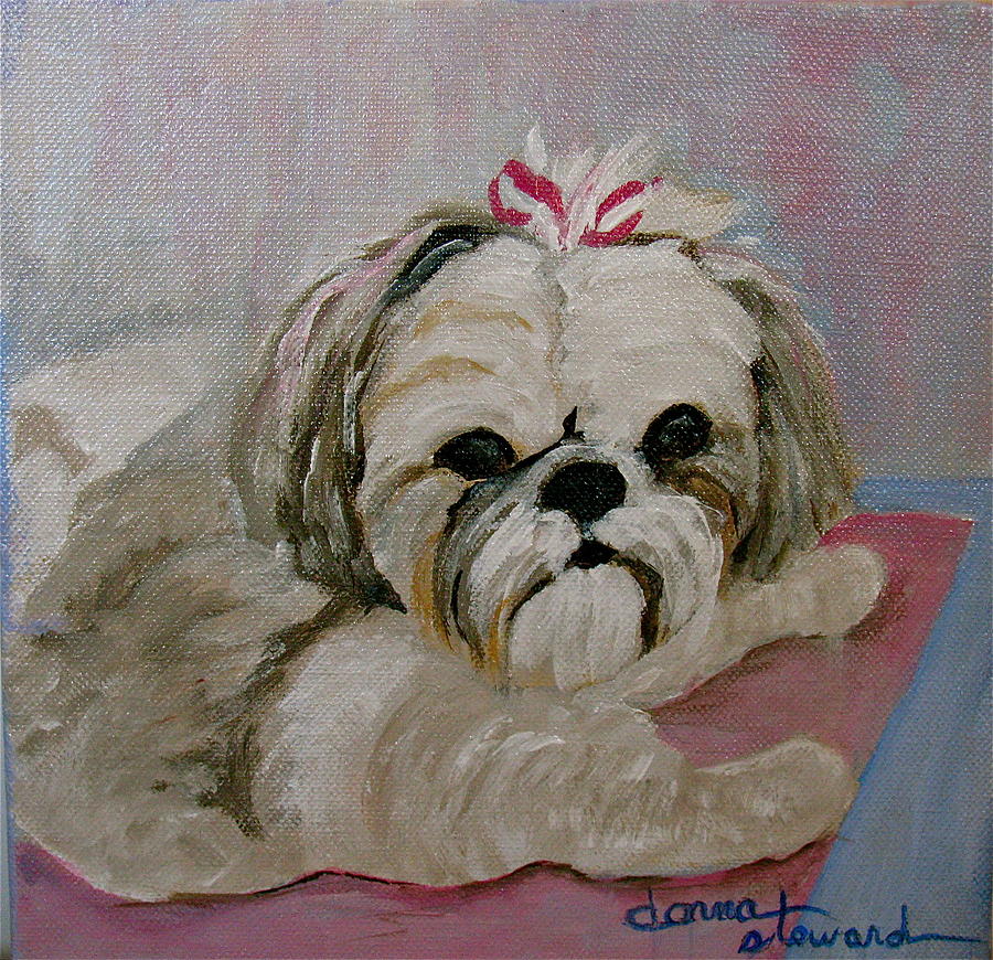 Dog Painting - Sacha by Donna Steward