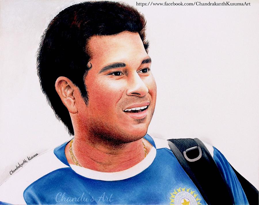 Sachin Tendulkar Drawing by Chandrakanth Kusuma - Fine Art America