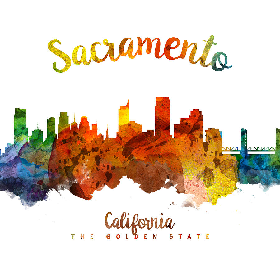 Sacramento Painting - Sacramento California 26 by Aged Pixel
