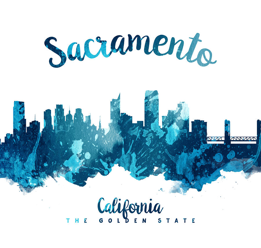 Sacramento Painting - Sacramento California 27 by Aged Pixel
