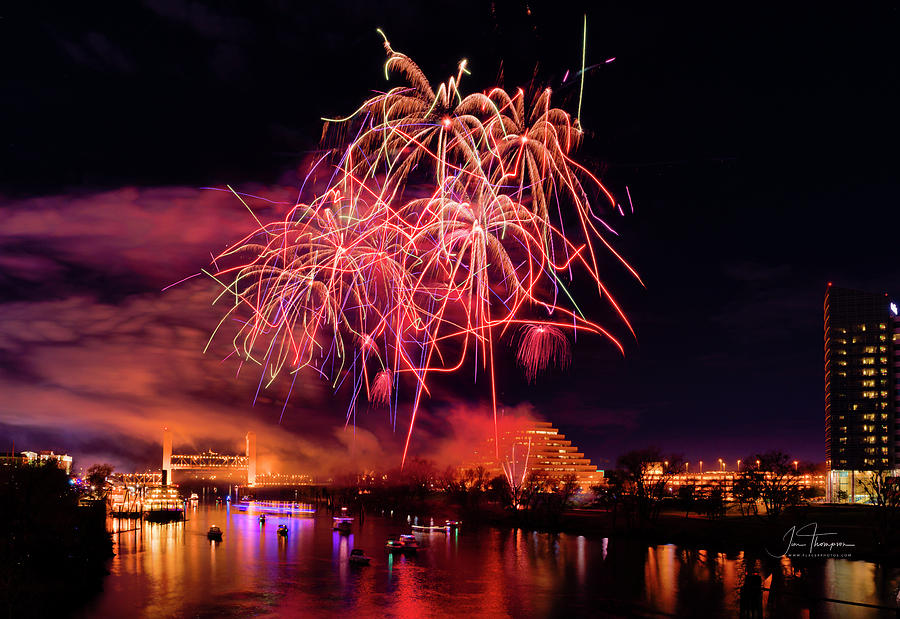 Sacramento Fireworks Composite 5 Photograph by Jim Thompson