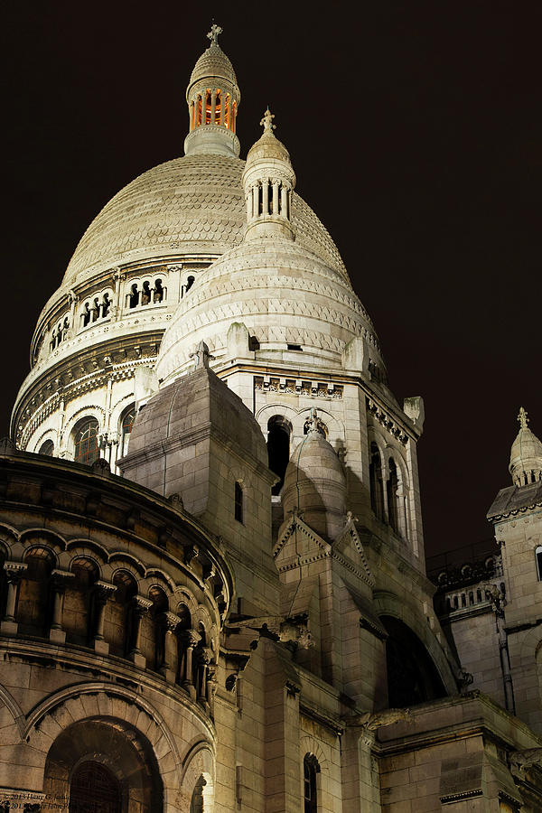 Sacre Coeur At Night - 1 Photograph by Hany J