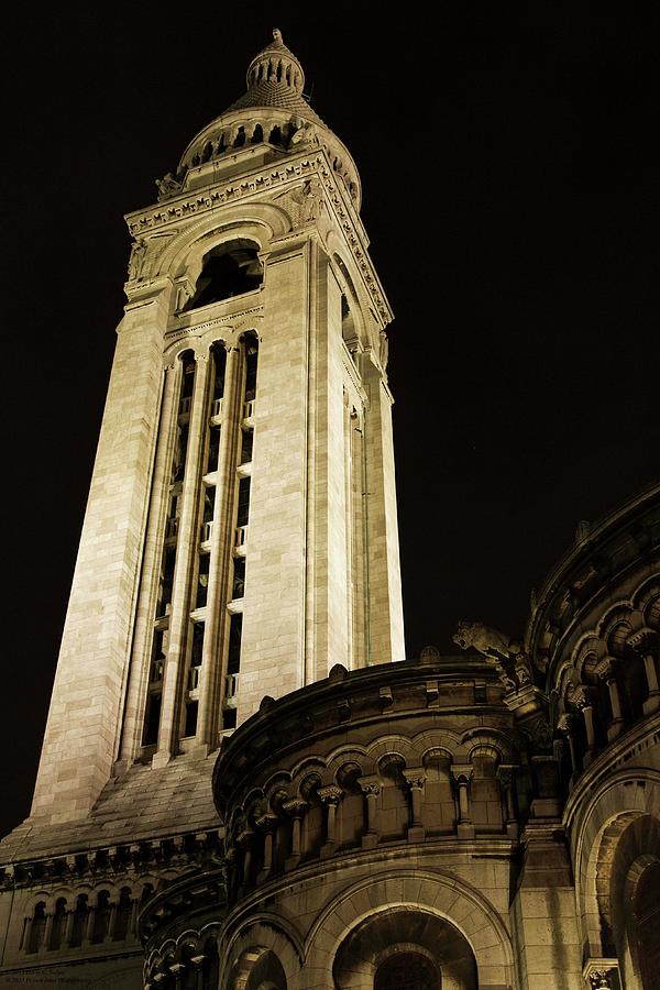 Sacre Coeur At Night - 2 Photograph by Hany J