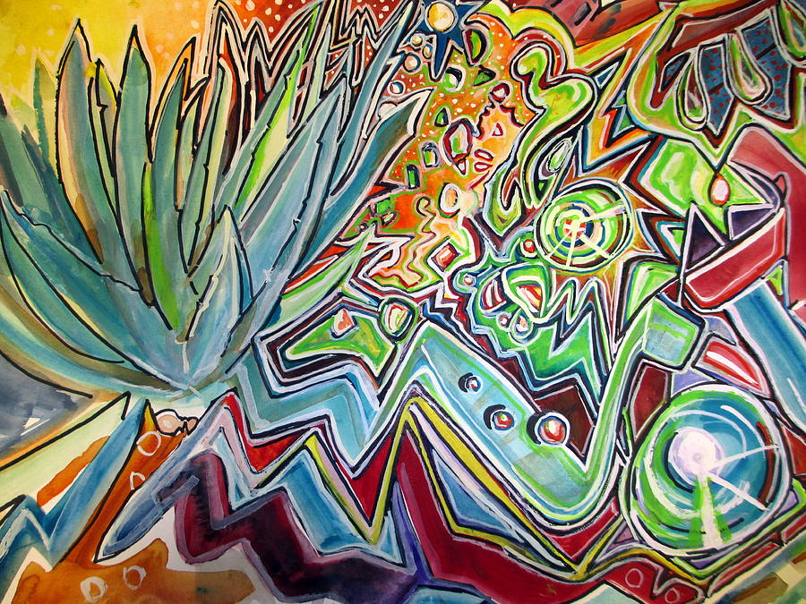 Abstract Painting - Sacred Agave by Steven Holder