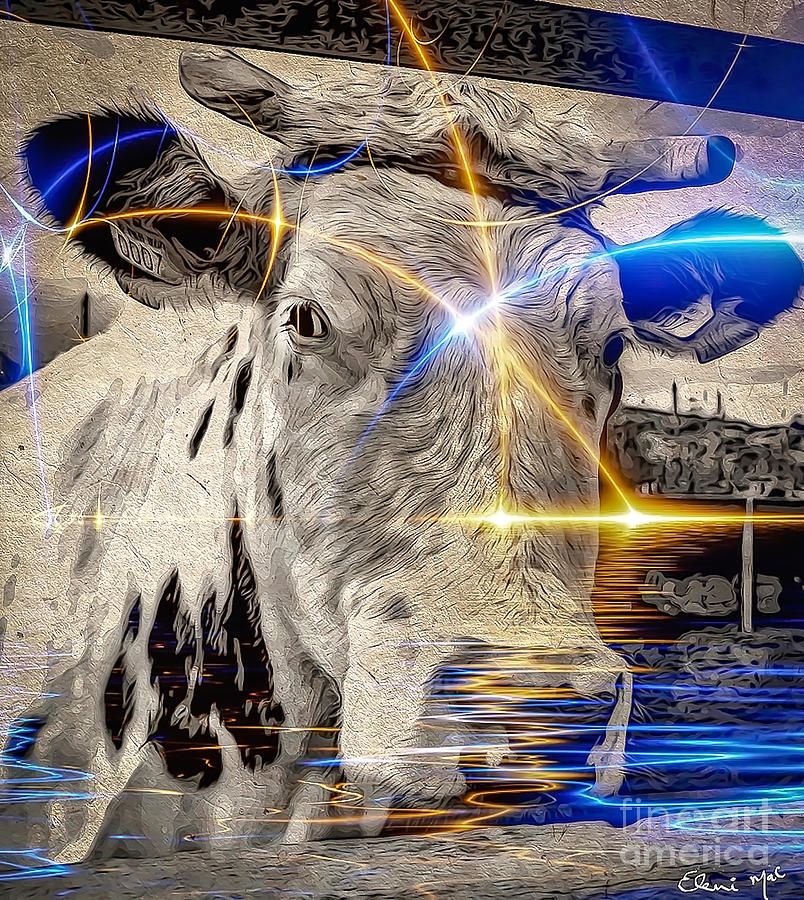 Sacred Cow Digital Art by Eleni Synodinou