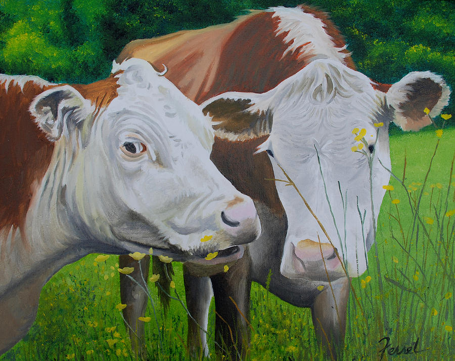 Sacred Cows Painting by Ferrel Cordle