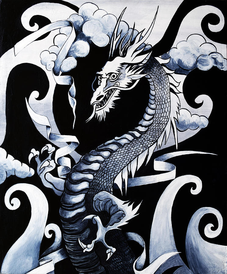 Sacred Dragon Painting by Stephen Humphries