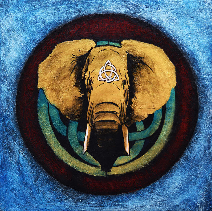 Sacred Elephant Painting by Stephen Humphries