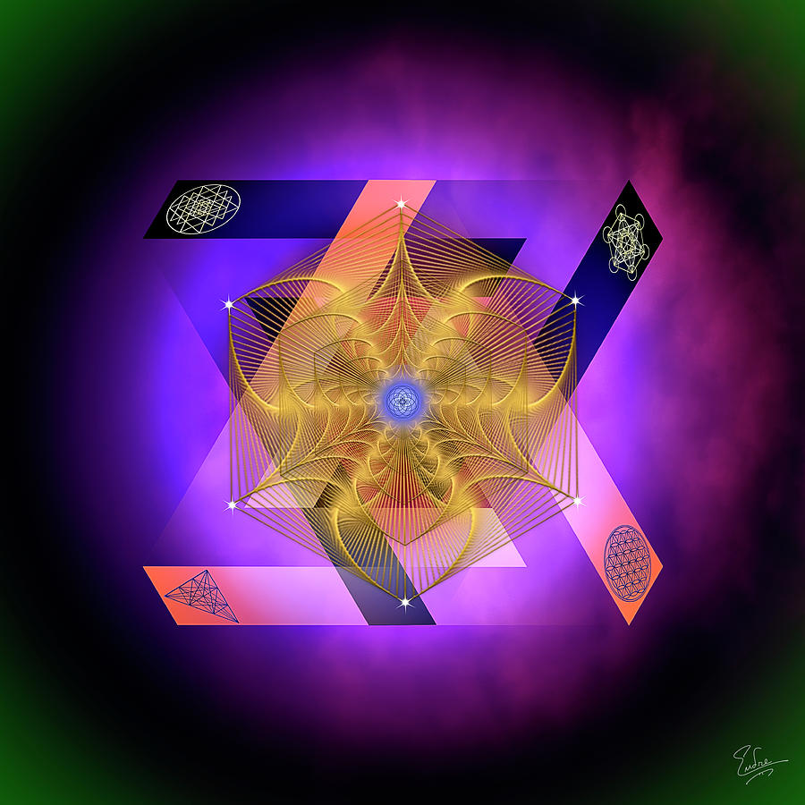 Sacred Geometry 587 Digital Art by Endre Balogh