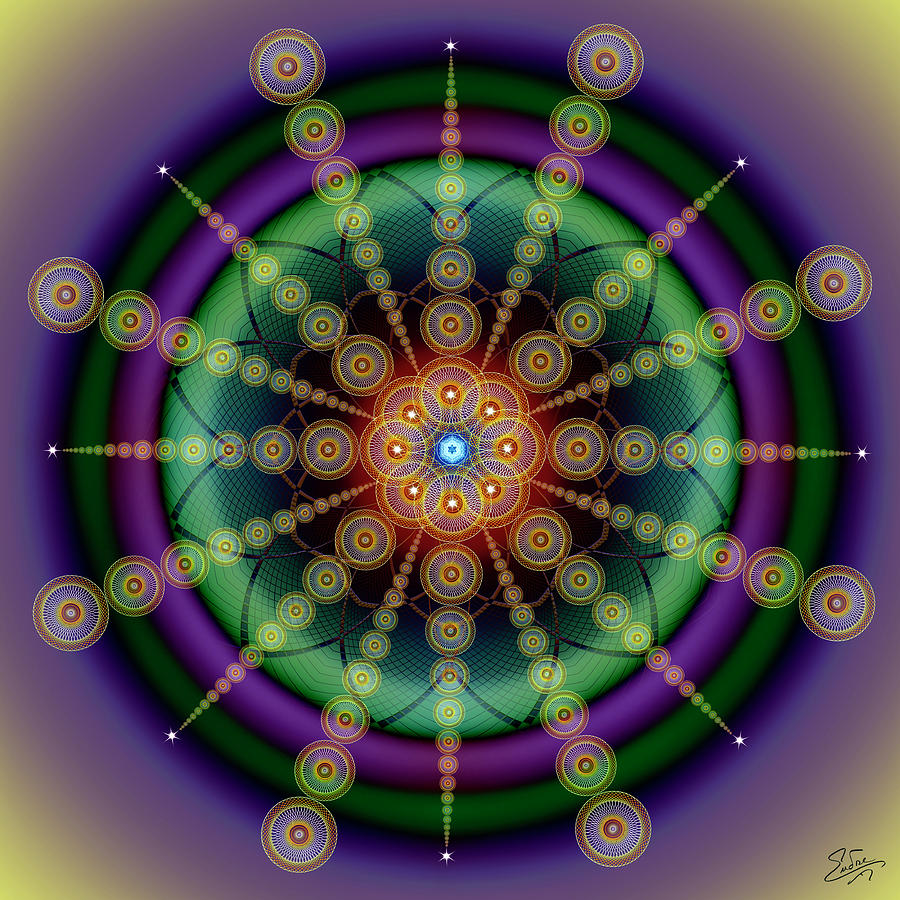 Sacred Geometry 652 Digital Art by Endre Balogh
