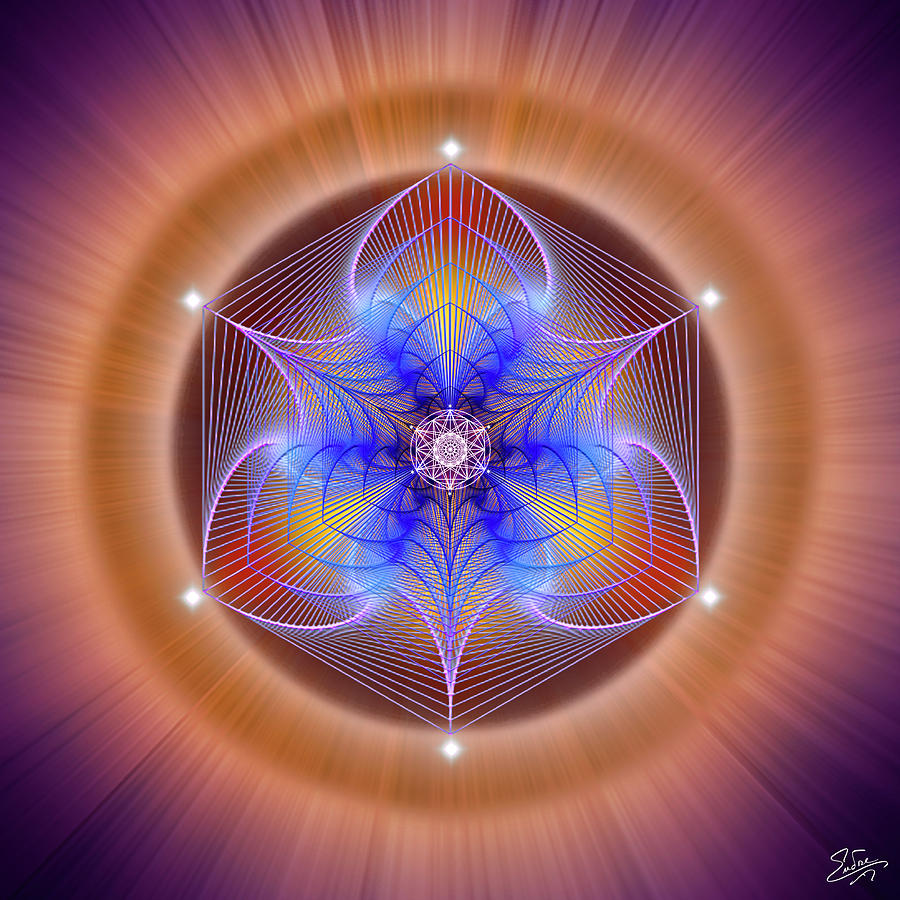 Sacred Geometry 670 Drawing by Endre Balogh
